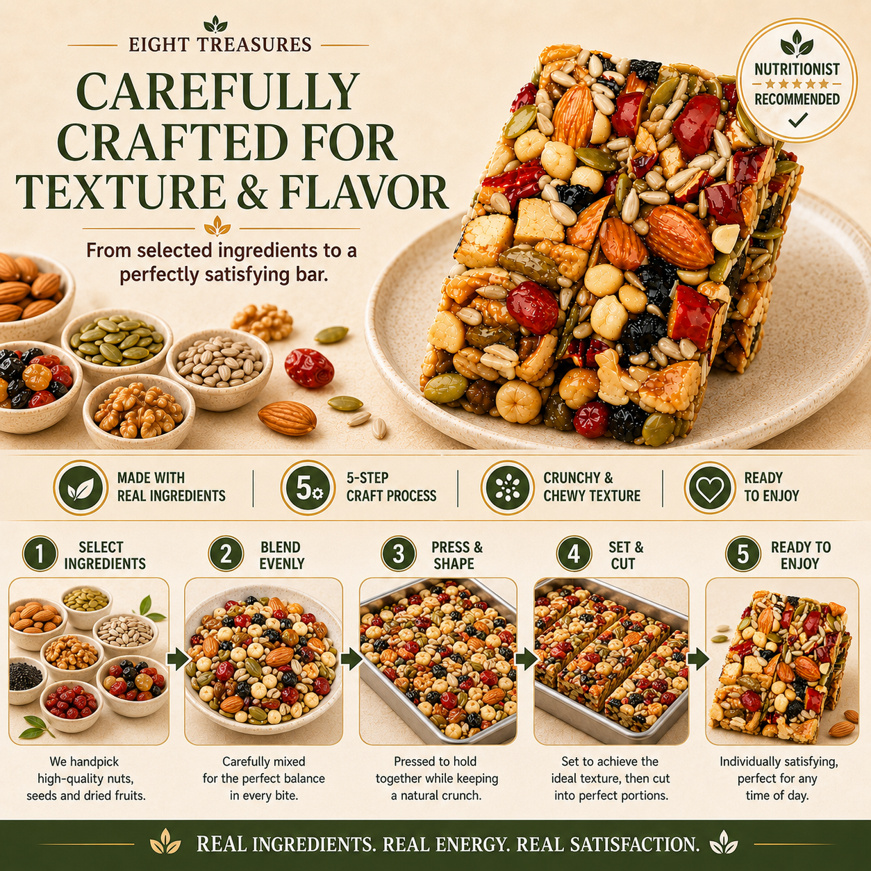 Premium Eight Treasures Nut Cake – Daily Nutrition for Heart & Vascular Wellness-HJY