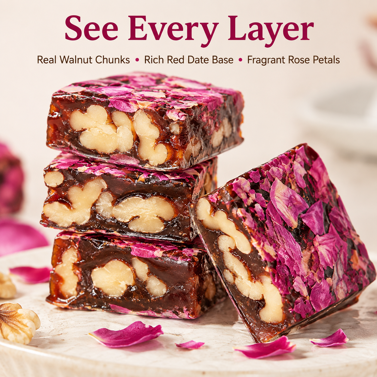 🌹Zero‑Add Steamed Rose Jujube‑Nut Bar⛰️ | All‑Natural High‑Altitude Healthy Snack✨-ZRT