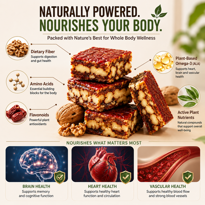 🍃Natural Date & Walnut Pie-Beneficial for heart and cardiovascular health-AUX