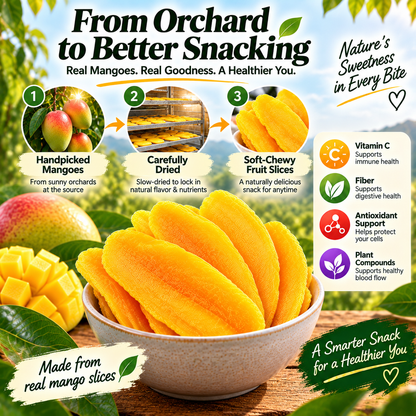 Premium Dried Mango Slices — Naturally Sweet, Nutrient-Rich & Heart-Conscious-HJY