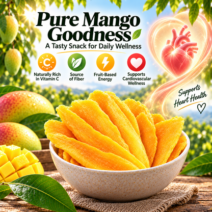 Premium Dried Mango Slices — Naturally Sweet, Nutrient-Rich & Heart-Conscious-HJY