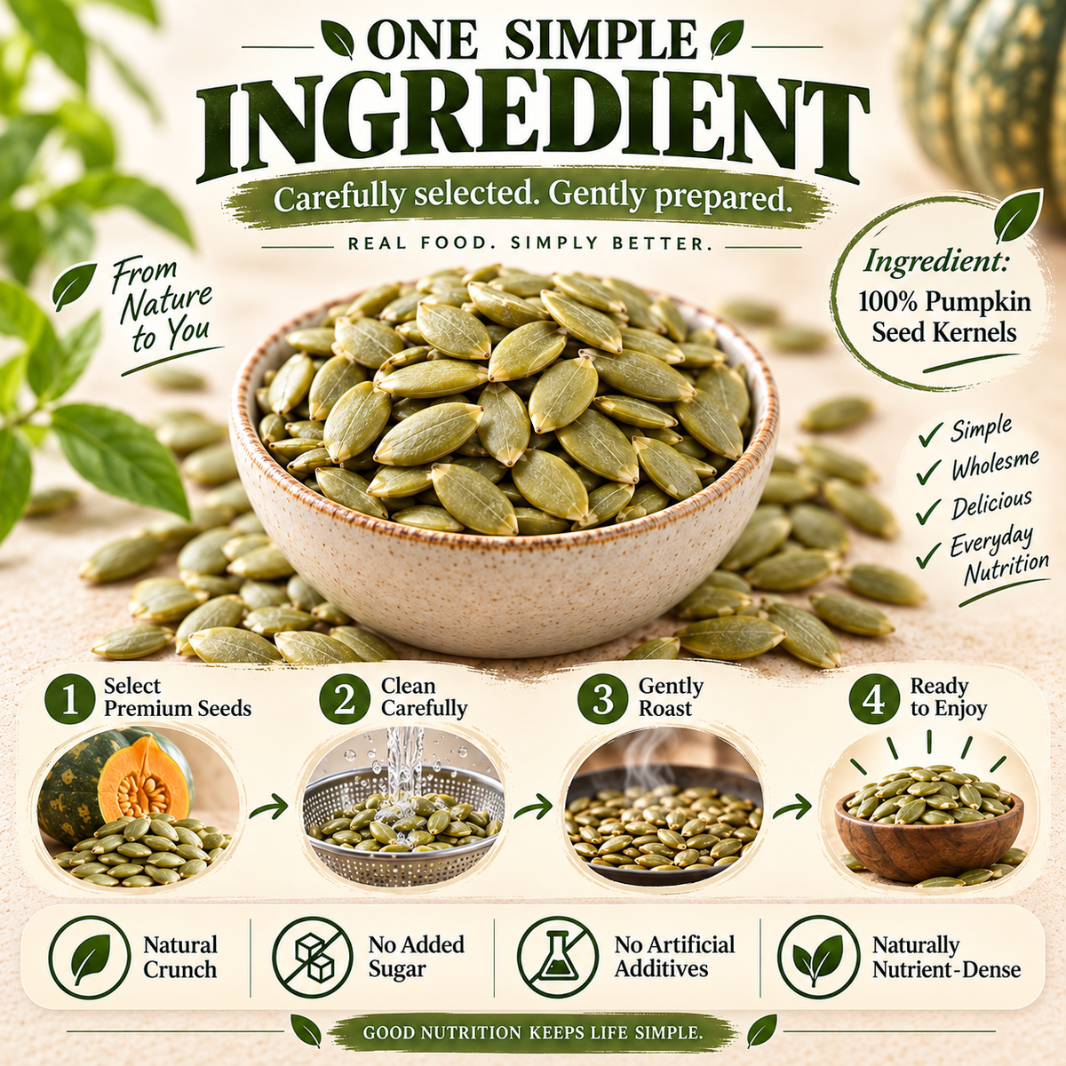 Premium Pumpkin Seed Kernels — Pure Plant Nutrition for Everyday Wellness-HJY