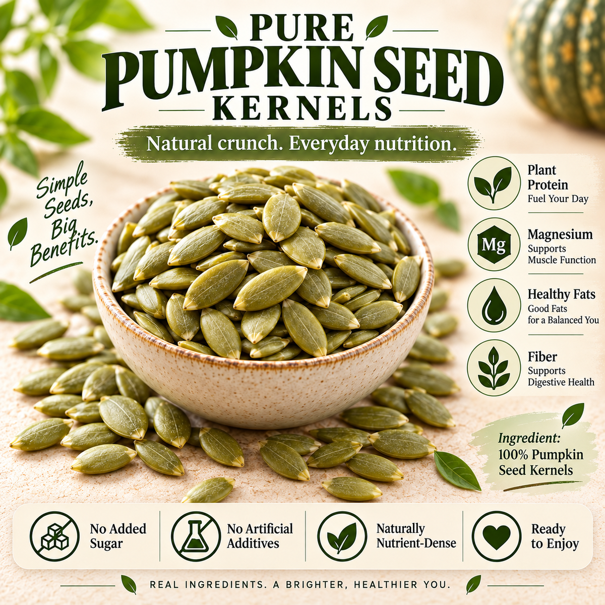 Premium Pumpkin Seed Kernels — Pure Plant Nutrition for Everyday Wellness-HJY