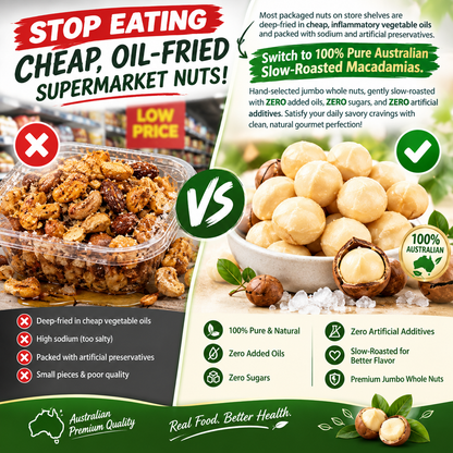 100% Australian Jumbo Shelled Macadamia Nuts – 100% Pure Raw Kernels, Slow-Roasted, Zero Added Oil | Family Savings Pack LGZ