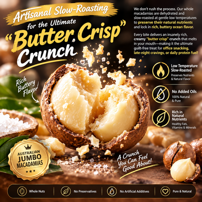 100% Australian Jumbo Shelled Macadamia Nuts – 100% Pure Raw Kernels, Slow-Roasted, Zero Added Oil | Family Savings Pack LGZ