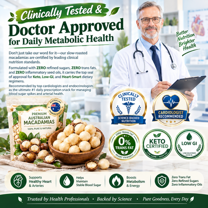 100% Australian Jumbo Shelled Macadamia Nuts – 100% Pure Raw Kernels, Slow-Roasted, Zero Added Oil | Family Savings Pack LGZ