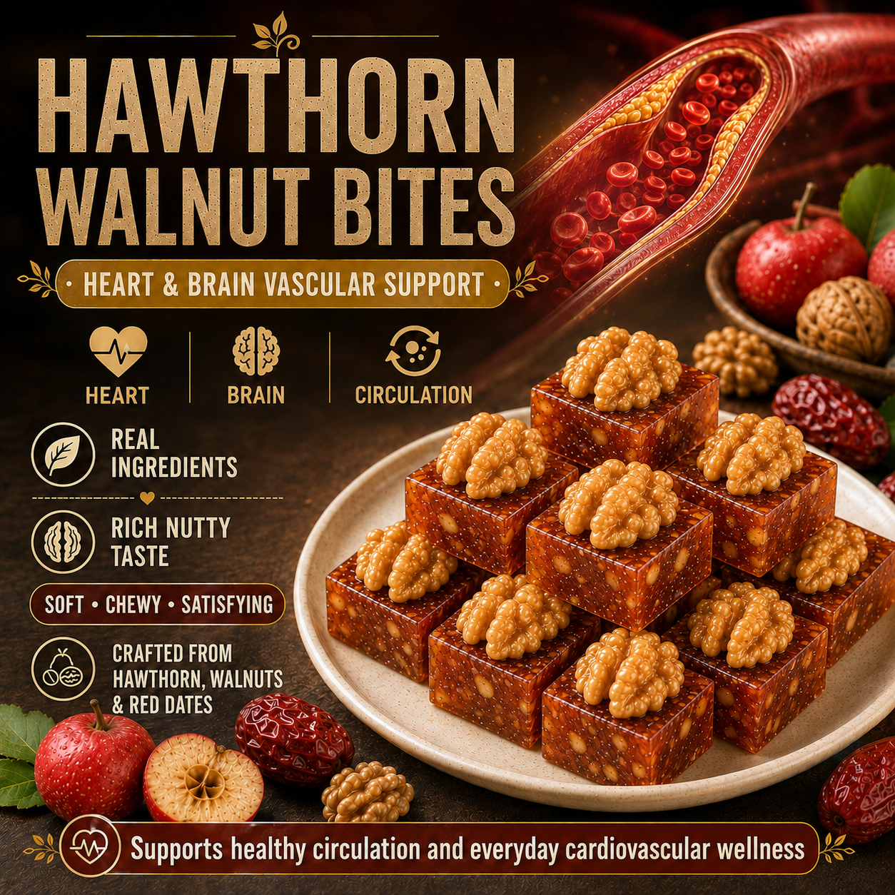 Hawthorn Walnut Bites — Real Ingredients for Daily Energy & Heart Wellness-HJY