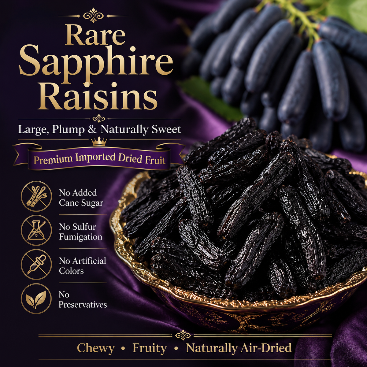 🍇Pure Natural Sapphire Raisins • For Healthy Blood Sugar & Lipids-ZRT
