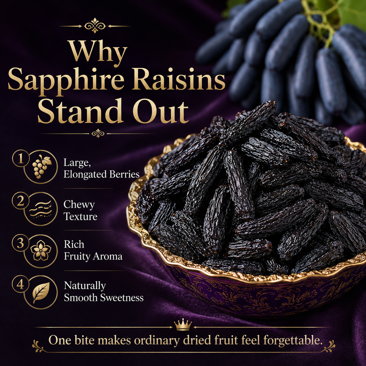 🍇Pure Natural Sapphire Raisins • For Healthy Blood Sugar & Lipids-ZRT