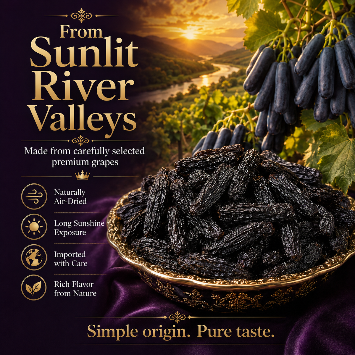 🍇Pure Natural Sapphire Raisins • For Healthy Blood Sugar & Lipids-ZRT