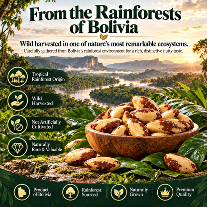 🌴Premium Brazil Nuts — Wild Harvested From Bolivia Rainforest, Fresh & Buttery Crunch-FDA