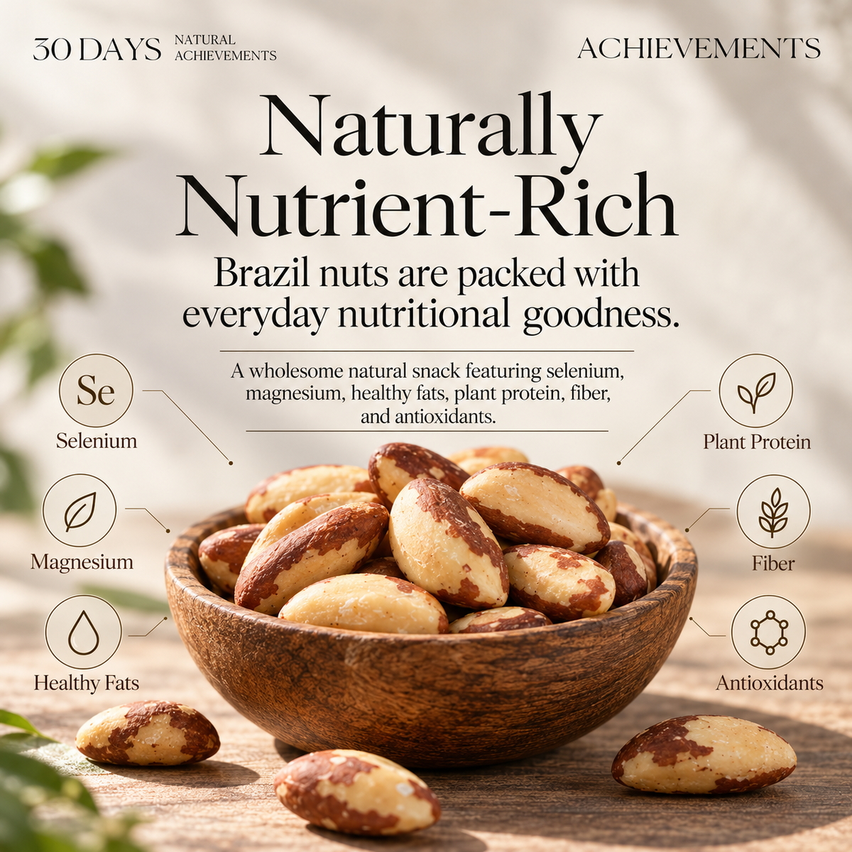 🌴Premium Brazil Nuts — Wild Harvested From Bolivia Rainforest, Fresh & Buttery Crunch-FDA