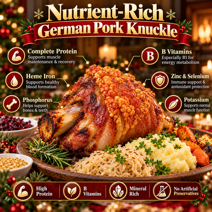 🐖Premium German Crispy Pork Knuckle – Authentic Schwäbisch-Hällisches Heritage Pork, Golden Crispy Skin & Tender Meat-FDA