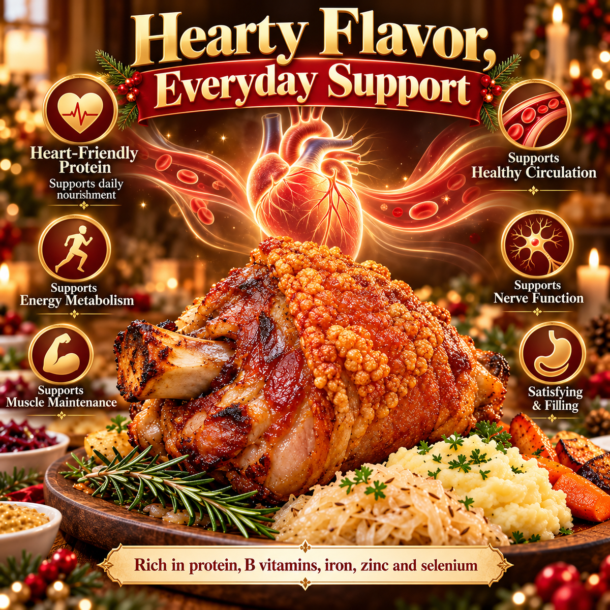 🐖Premium German Crispy Pork Knuckle – Authentic Schwäbisch-Hällisches Heritage Pork, Golden Crispy Skin & Tender Meat-FDA
