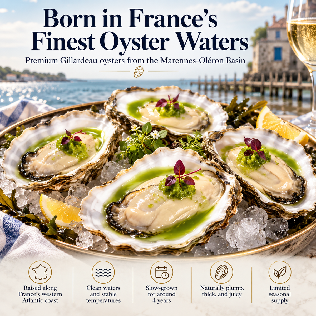 100% Pure & Natural Gillardeau Oysters | No Additives-ZRT
