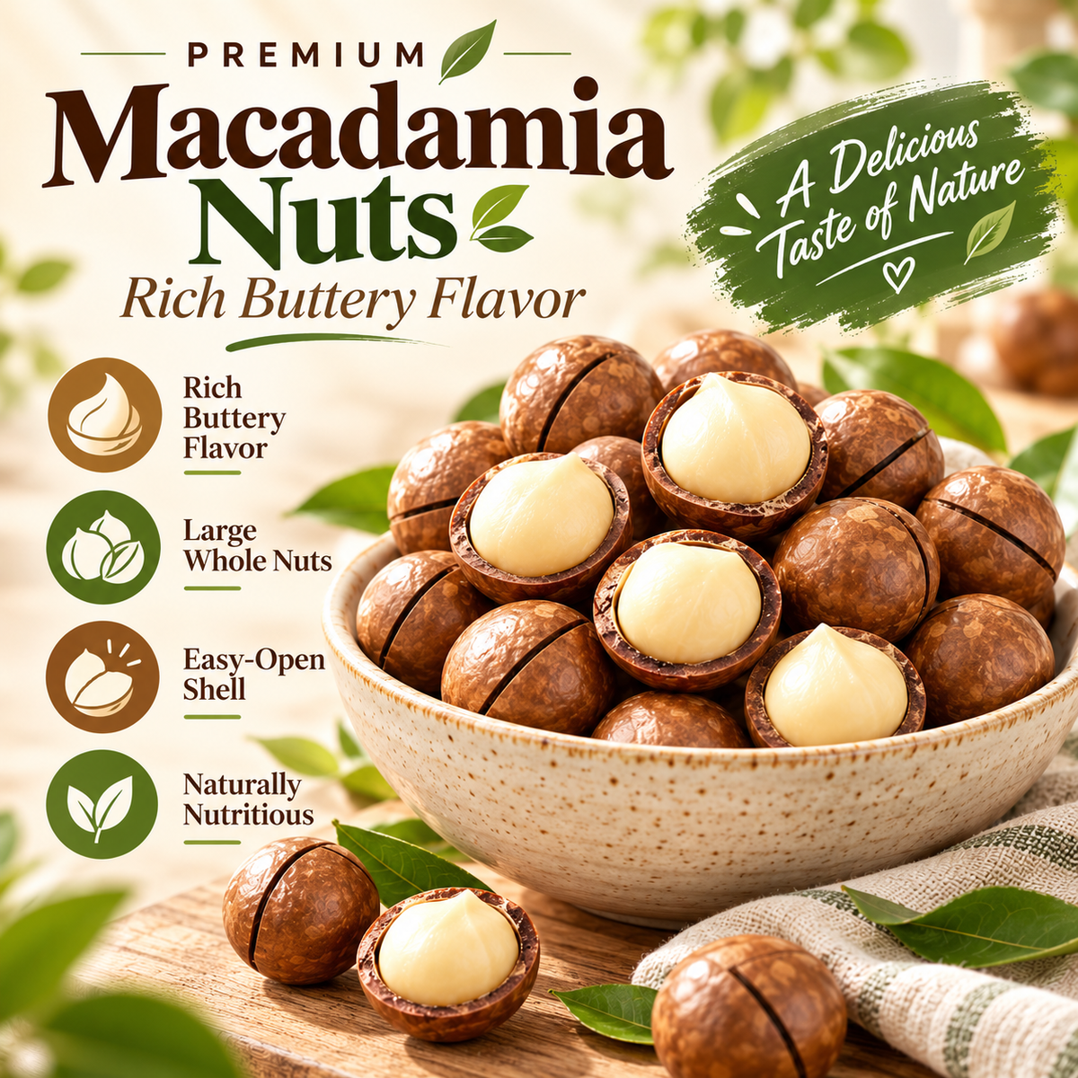 Premium Macadamia Nuts - From Nature’s Finest Orchards to Your Everyday Wellness-SE