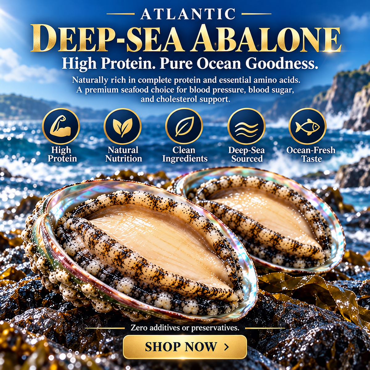 100% Natural Deep-Sea Abalone-ZRT