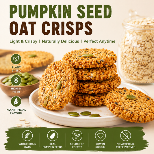 🌿 Premium Pumpkin Seed & Black Sesame Oatmeal Crisps | All-Natural & 0 Sugar Added 🚫🍬LGZ