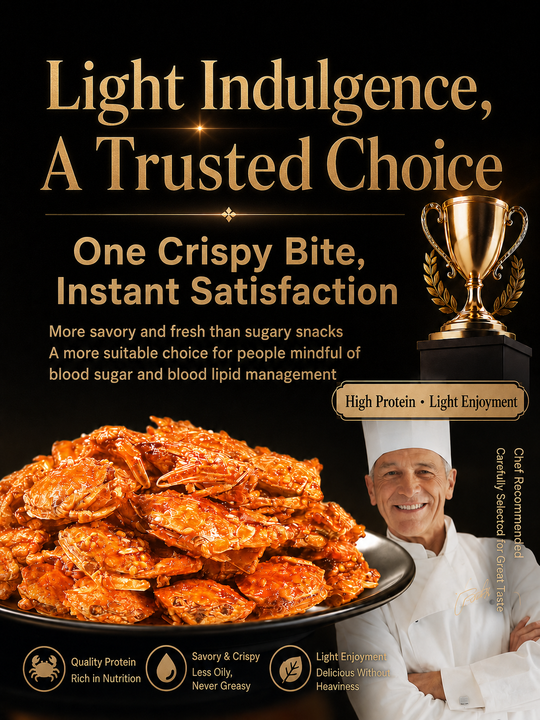 🦀Nourish your body with high-quality deep-sea protein and the crisp texture of Alaskan snow crab—a ready-to-eat snack tailored for those mindful of vascular health.-CJP
