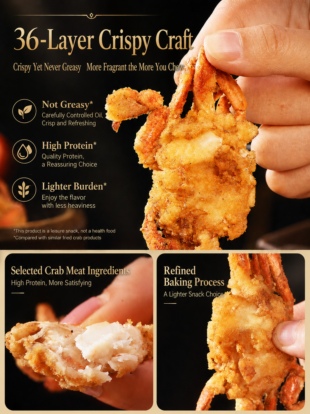 🦀Nourish your body with high-quality deep-sea protein and the crisp texture of Alaskan snow crab—a ready-to-eat snack tailored for those mindful of vascular health.-CJP