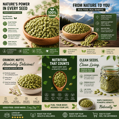 Crunchy Pumpkin Seeds Snack – Natural Superfood for Healthy Daily Energy-SUY