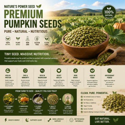 Crunchy Pumpkin Seeds Snack – Natural Superfood for Healthy Daily Energy-SUY