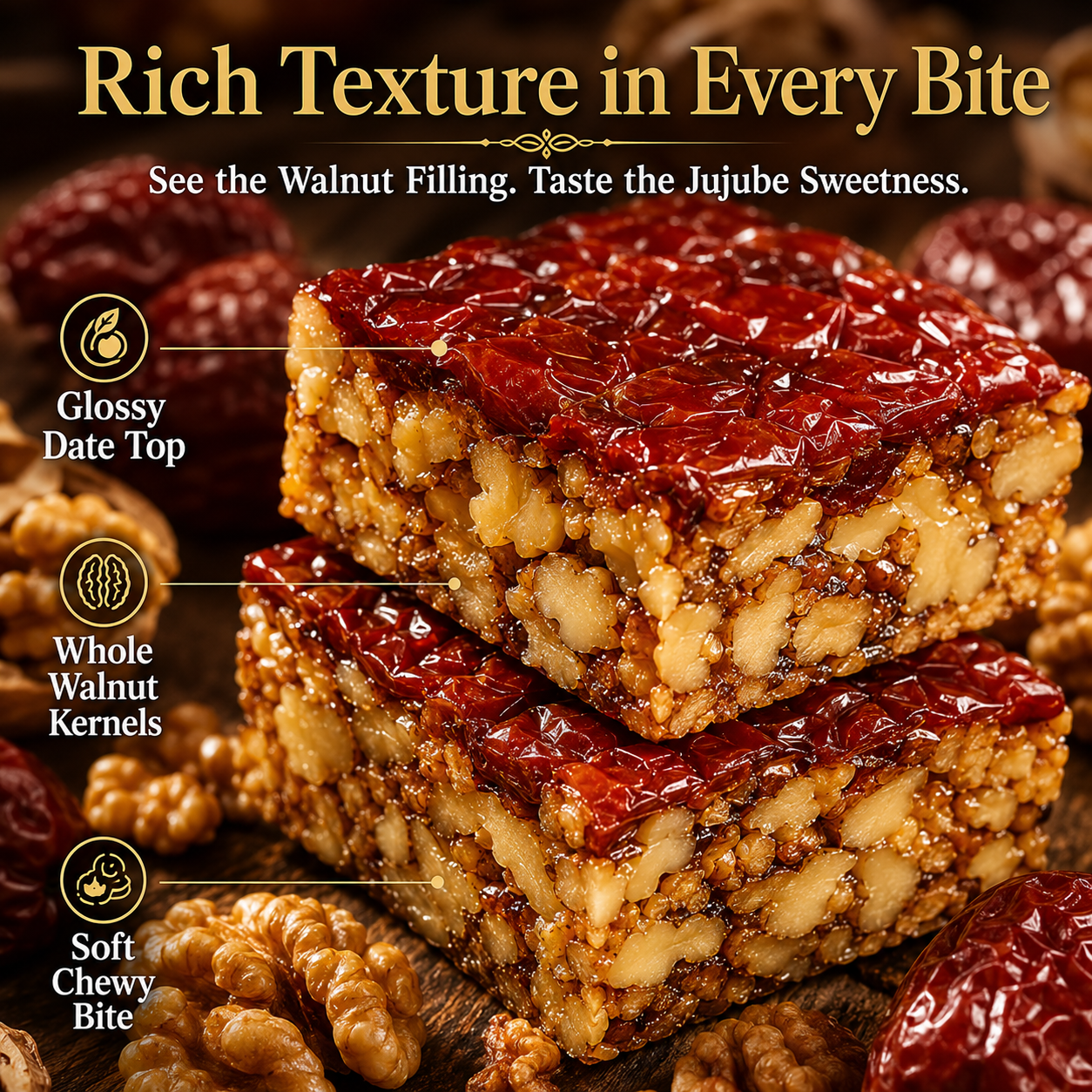 Premium Jujube Walnut Snack Bars-DZT