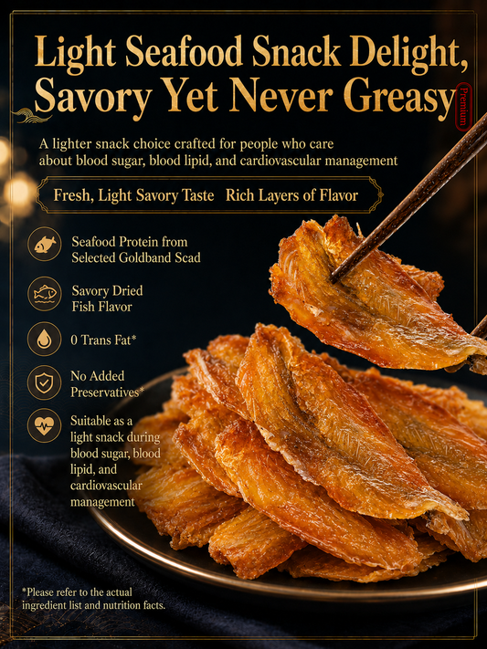 🐟 Nourish your body with high-quality deep-sea fish protein and the crisp texture of goldstripe trevally — a ready-to-eat snack tailored for those mindful of vascular health-CJP