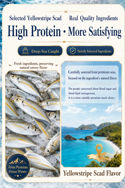 🐟 Nourish your body with high-quality deep-sea fish protein and the crisp texture of goldstripe trevally — a ready-to-eat snack tailored for those mindful of vascular health-CJP