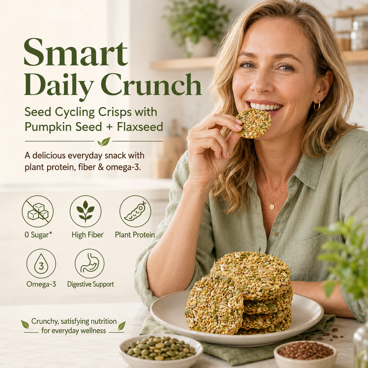 😋Extra Large & Extra Thick Seed Cycling Crisps- 🍃Look after your cardiovascular and blood sugar health.-AUX