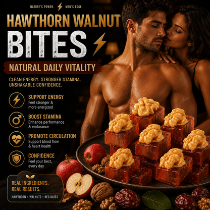 Natural Daily Fuel for Men’s Strength, Stamina & Vitality-Hawthorn Walnut Pie-HJY