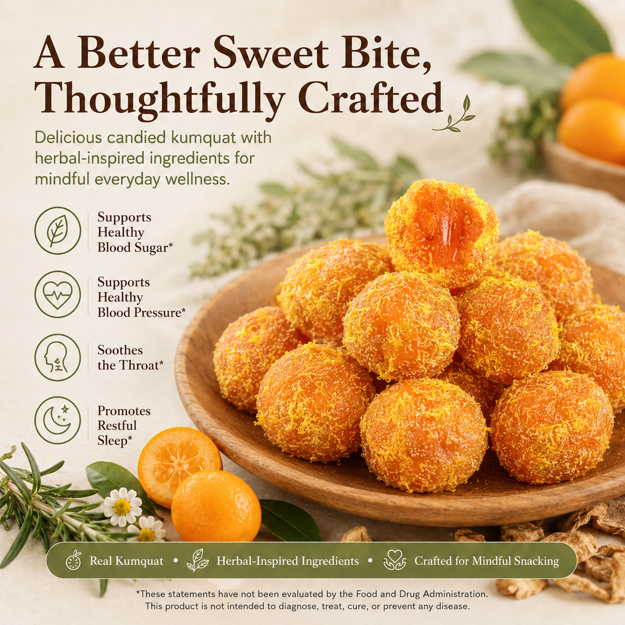 😋Licorice Kumquat- 🍃Look after your cardiovascular and blood sugar health.-AUX