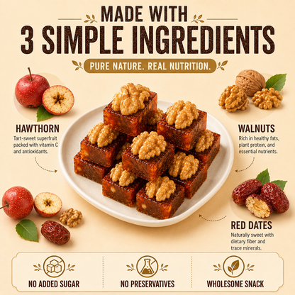 Natural Daily Fuel for Men’s Strength, Stamina & Vitality-Hawthorn Walnut Pie-HJY