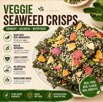 🥬 Daily Support for Men’s Energy, Strength & Vitality-VEGGIE SEAWEED CRISPS-CJP