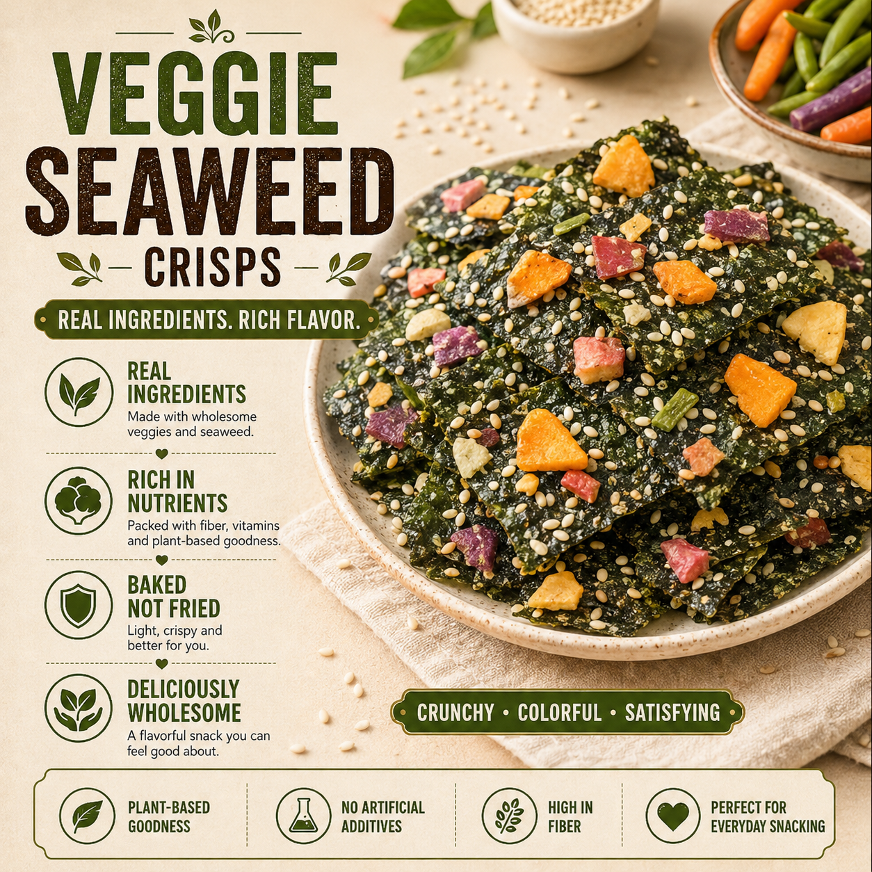 🥬 Daily Support for Men’s Energy, Strength & Vitality-VEGGIE SEAWEED CRISPS-CJP