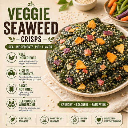 🥬 Daily Support for Men’s Energy, Strength & Vitality-VEGGIE SEAWEED CRISPS-CJP