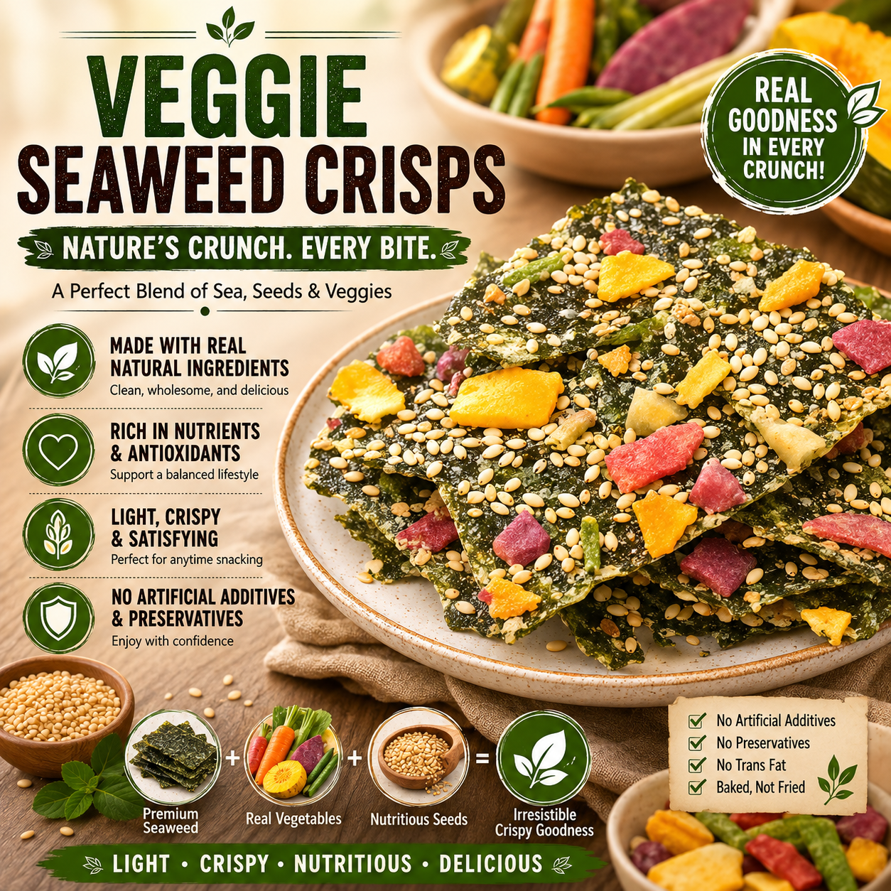 🥬 Daily Support for Men’s Energy, Strength & Vitality-VEGGIE SEAWEED CRISPS-CJP