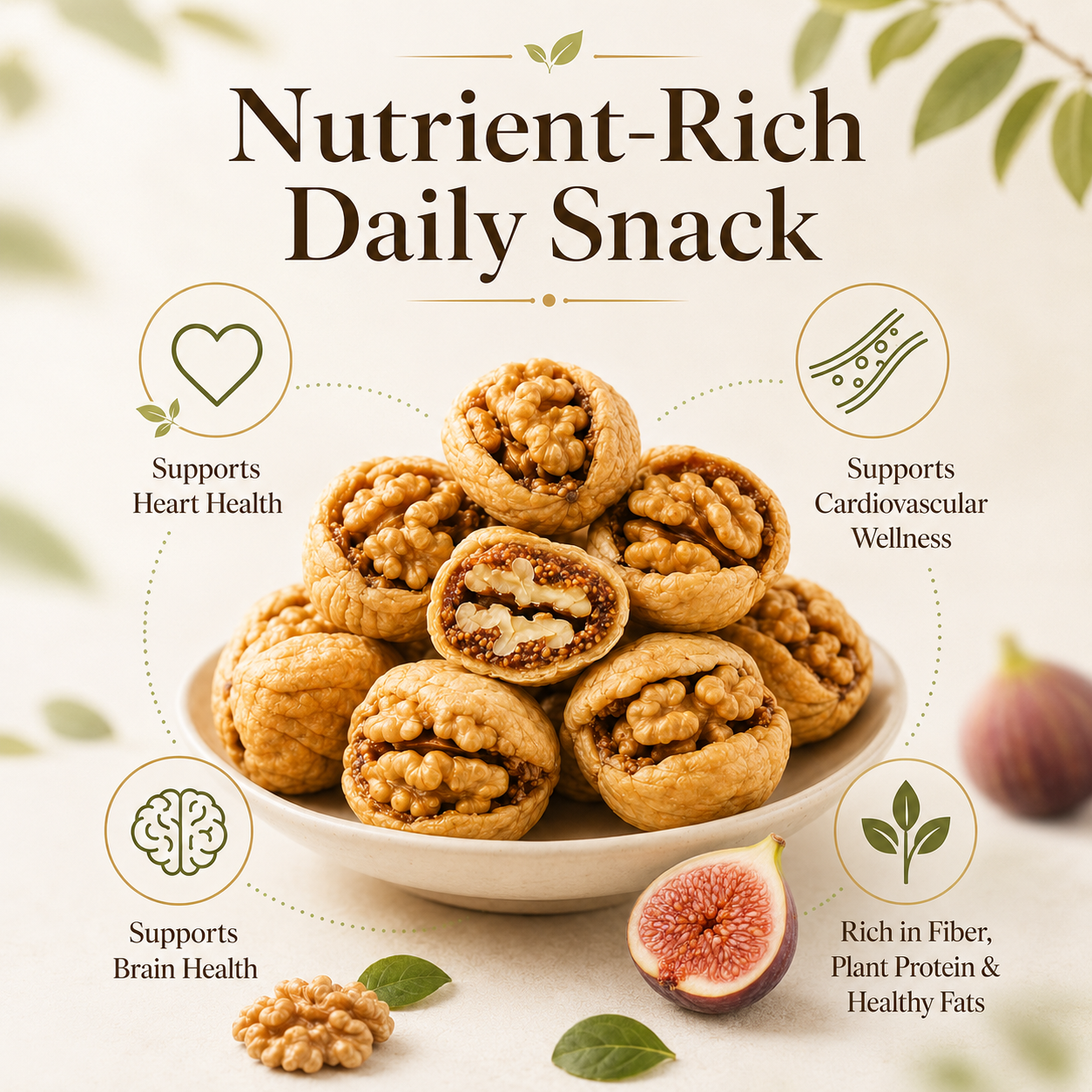 Premium Fig Stuffed Walnuts — A Natural Choice for Heart & Cardiovascular Wellness-BFH