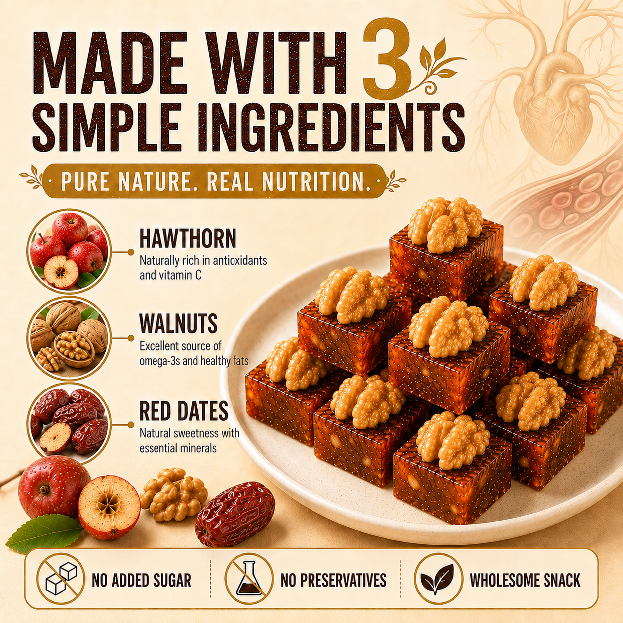 Hawthorn Walnut Bites — Real Ingredients for Daily Energy & Heart Wellness-HJY
