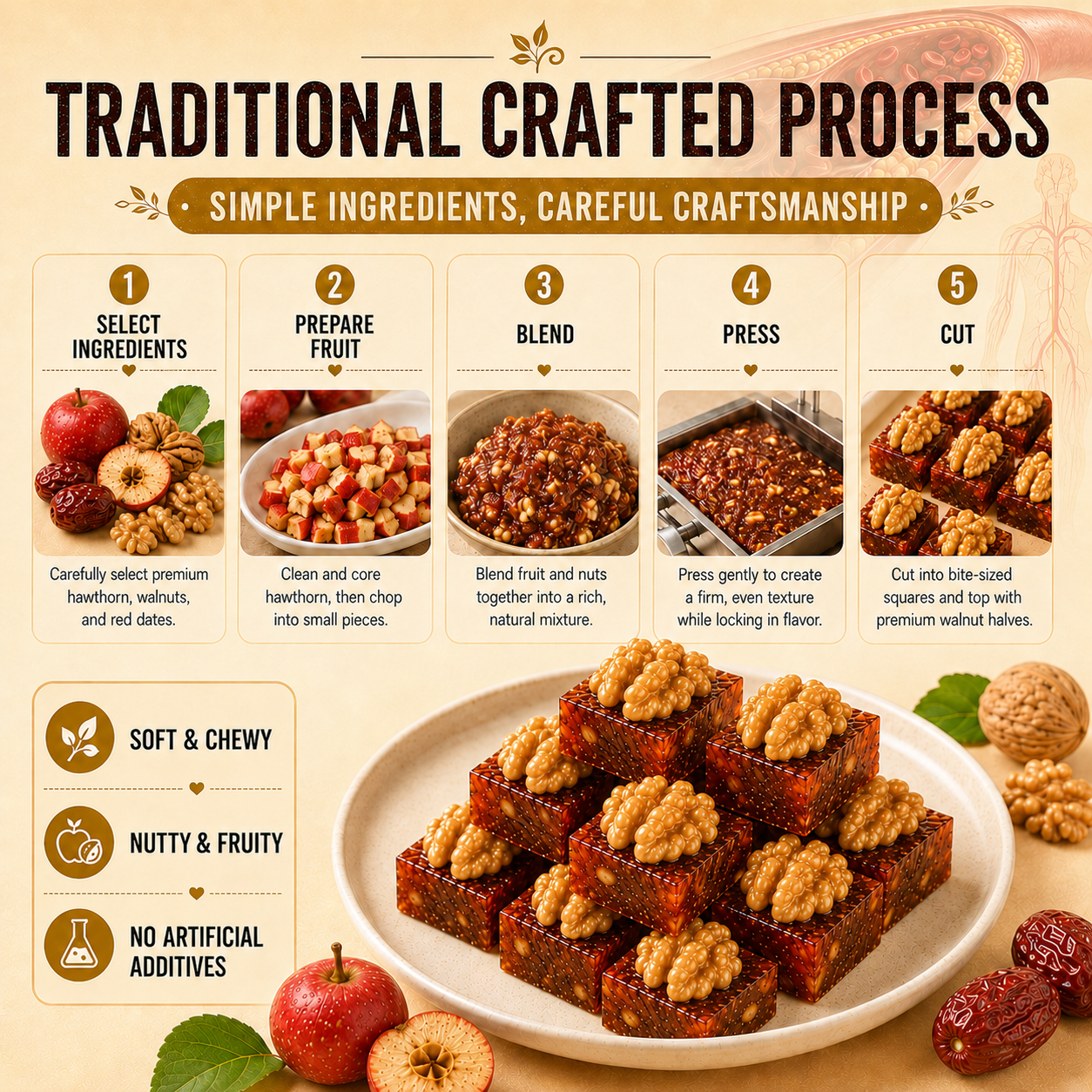 Hawthorn Walnut Bites — Real Ingredients for Daily Energy & Heart Wellness-HJY