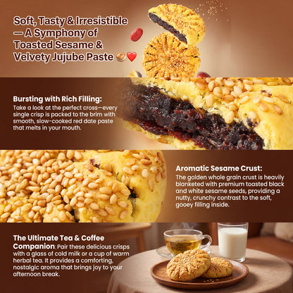 🌿All-natural sugar-Free Whole Wheat Soft Jujube Pastry (Satisfying & Guilt-Free Snack)☀️-XXS
