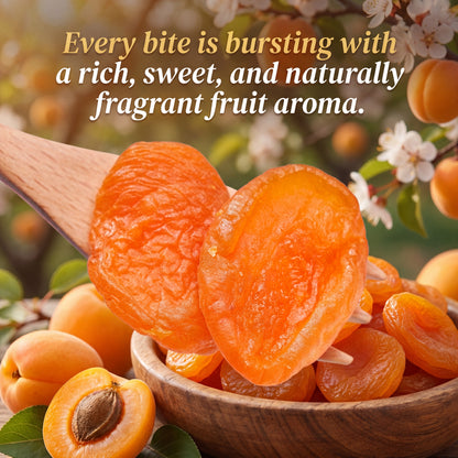 🍑Pure California Sunshine: Premium Unsulfured Dried Apricots — 🍃Whole, Sun-Dried & Naturally Sweet-XXS