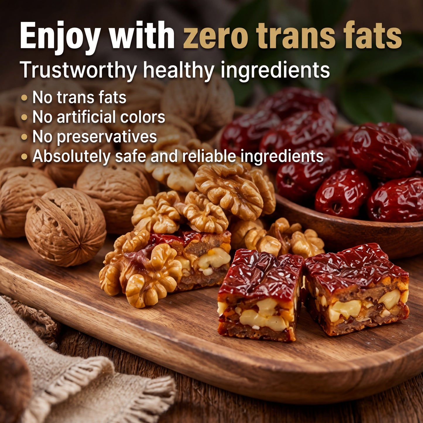 🌰All-natural walnut-stuffed jujube pie-🧠Make you healthy without feeling guilty🌟-XXS
