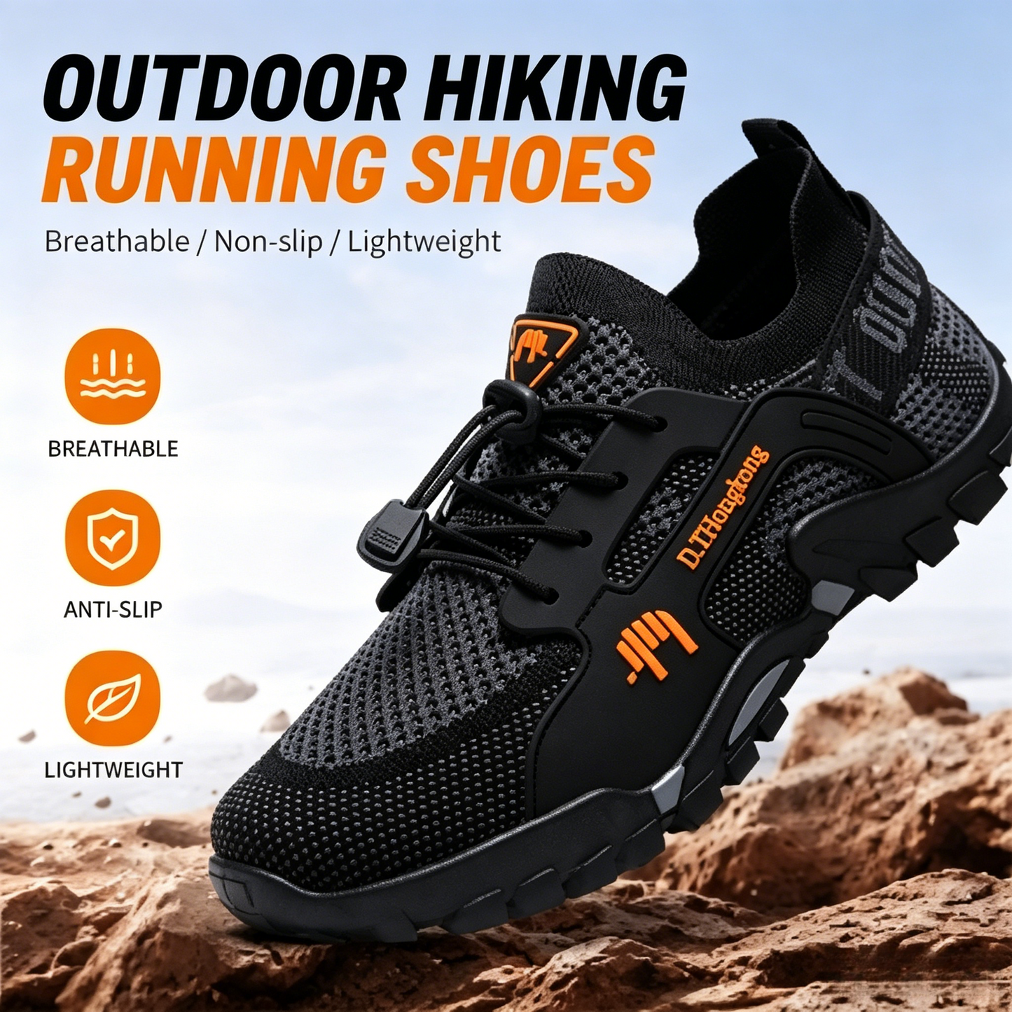 👟 Men Breathable Non Slip Outdoor Sports Sneakers-LT
