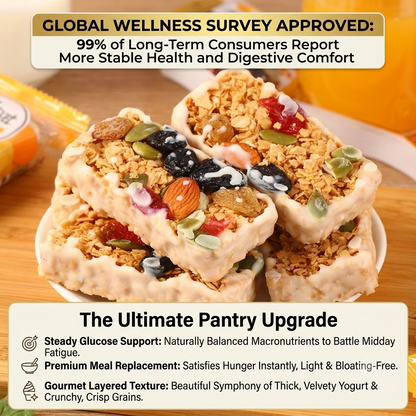 🌿The All-Natural, Sugar-Free Nutty Yogurt Oatmeal Bar: 📊A snack that keeps your health numbers in check🌰-XXS