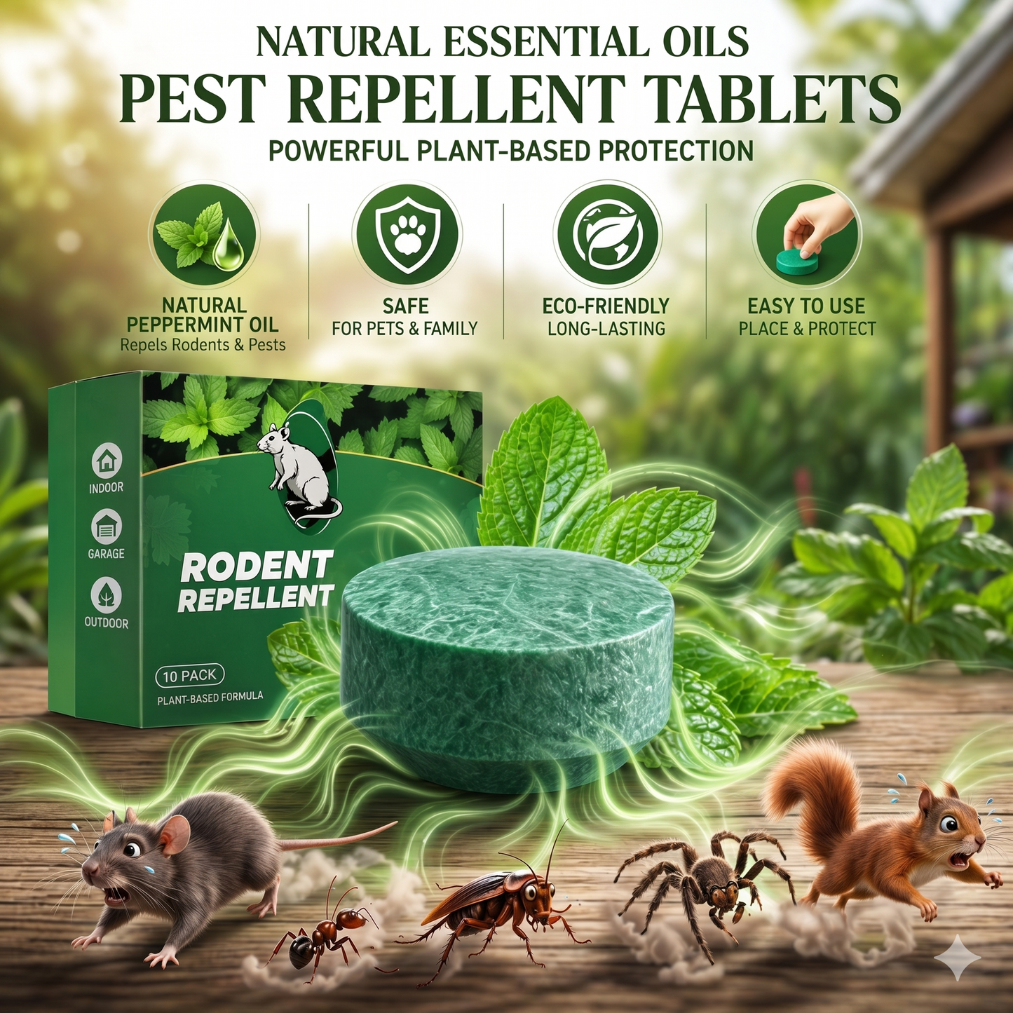 Premium Natural Peppermint Rodent Repellent | Upgraded 12-Pack Safe Pest Control 🌿🐭 LGZ