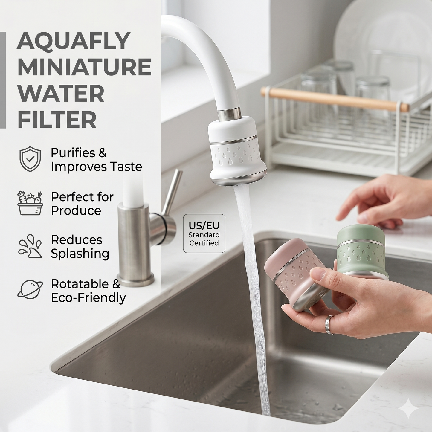 Premium Multi-Layer Faucet Water Filter | Rotatable Splash-Proof Kitchen Tap Purifier 💧🥑 LGZ