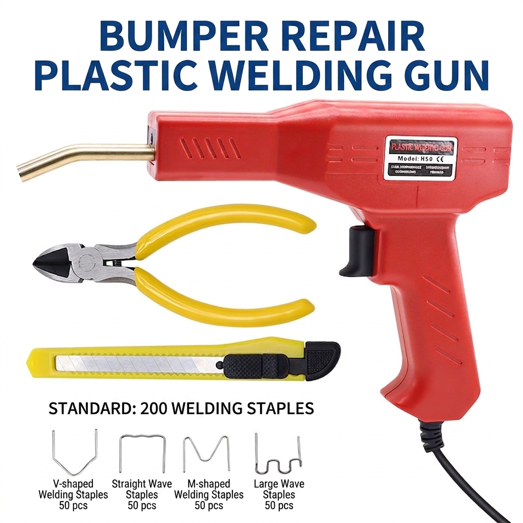 🎁【FathersDayGift】Car Plastic Welding Repair Tool, HandheldPlastic Welder for Bumper and DashboardFixes, 🛠️Car Body Repair Tool, Portable Welder Machine-XXS