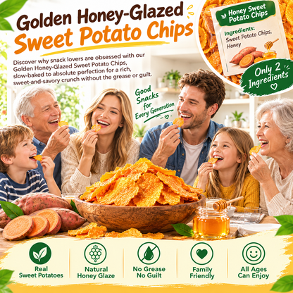 Golden Honey-Glazed Sweet Potato Chips – Slow-Baked, Non-GMO & Guilt-Free LGZ