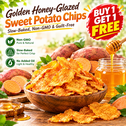 Golden Honey-Glazed Sweet Potato Chips – Slow-Baked, Non-GMO & Guilt-Free LGZ